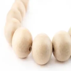 The Bead Chest Natural 20mm Wooden Beads in Cream for Jewelry Making &ndash; Round Loose Wood Spacer Beads I Approximately 20 Beads