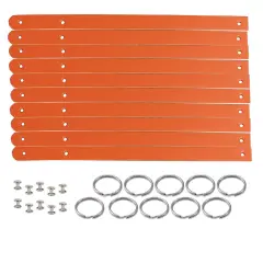 1/2" Blank Leather Keychains Kit - 10 Pre-Cut Blank Keyrings for Stamping & Engraving Orange