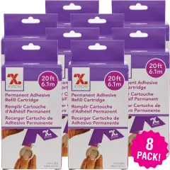 Multipack of 8 - Xyron 150 Refill Cartridge-1.5"X20' Permanent