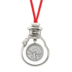 Maya Angelou Women's Quarter Snowman Ornament