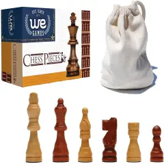 WE Games French Staunton Wood Chess Pieces with 2.5 inch King