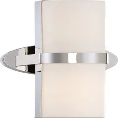 Nuvo Bond 2-Light 17-1/2" LED Vanity w/ White Acrylic Lens in Polished Nickel