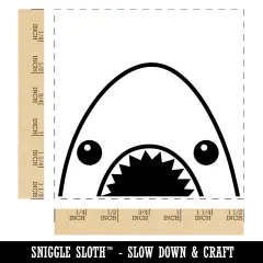 Peeking Shark Self-Inking Rubber Stamp Ink Stamper Blue