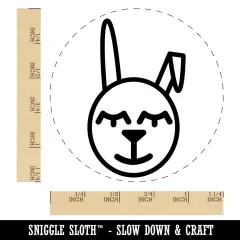 Cute Easter Bunny Face Rubber Stamp for Stamping Crafting Planners
