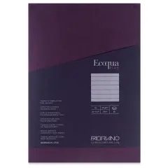 Fabriano Ecoqua Plus Glue-Bound Notebook - Wine, 8-1/4" x 11-7/10", Lined