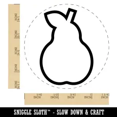 Pear Fruit Outline Rubber Stamp for Stamping Crafting Planners