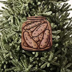 Pickle Jar - Cedar Ornament