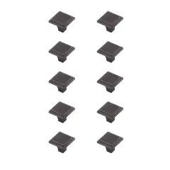 Wilow 1" Oil-rubbed Bronze Square Knob Multipack (Set of 10)