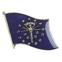 Indiana Flag Pin 1"