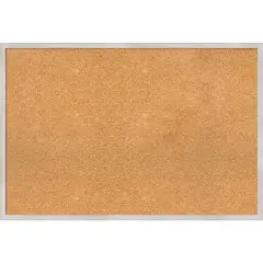 Svelte Wood Framed Corkboard, Natural Cork Svelte Silver