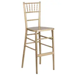 Emma and Oliver Wood Chiavari Barstool Gold
