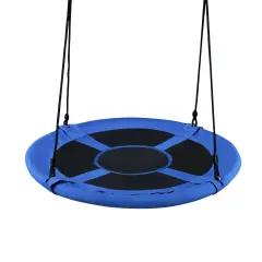 40 Inch Flying Saucer Tree Swing Indoor Outdoor Play Set Blue
