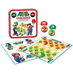 Super Mario&trade; Checkers & Tic Tac Toe Collector's Game Set