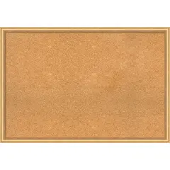 Salon Scoop Wood Framed Corkboard, Natural Cork Gold
