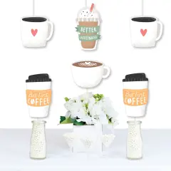 Big Dot of Happiness But First, Coffee - Decorations DIY Cafe Themed Party Essentials - Set of 20
