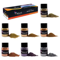 Rolio - Metallic Powder Pigment - 7 Jars / 20 ml