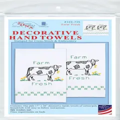 Jack Dempsey Stamped Decorative Hand Towel Pair 17"X28"-Farm Fresh