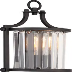 Nuvo Krys 1-Light Wall Sconce w/ Crystal Accent in Aged Bronze Finish