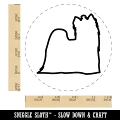 Yorkie Yorkshire Terrier Dog Outline Rubber Stamp for Stamping Crafting Planners