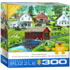 Eurographics 300 Piece Jigsaw Puzzle, Old Covered Bridge