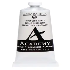 Grumbacher&reg; Academy&reg; Acrylic Paint White Color Family Iridescent White