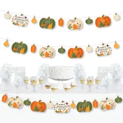 Big Dot of Happiness Fall Friends Thanksgiving - Friendsgiving Party DIY Decorations - Clothespin Garland Banner - 44 Pieces