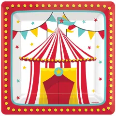 Carnival 10" Square Plates, 8ct