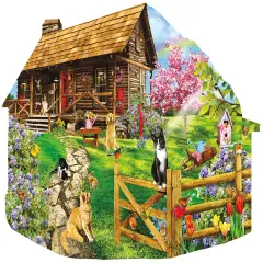 Sunsout Mountain Spring 1000 pc Special Shape Jigsaw Puzzle 97044