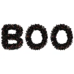 Northlight Lighted Letter "Boo" Outdoor Halloween Sign - 18" - Orange Lights Black