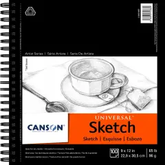 Canson Artist Series Universal Sketch Pad 9"X12"-100 Sheets