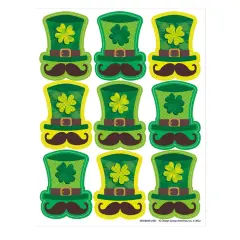 St. Pat's Hats Giant Stickers, 36 Per Pack, 12 Packs