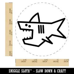 Shark Doodle Rubber Stamp for Stamping Crafting Planners