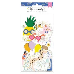 American Crafts Life Of The Party Ephemera Die-Cuts 75/Pkg-Icons, Gold Foil