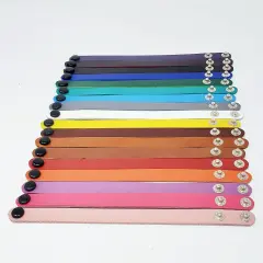 10 Packs Adjustable Leather Bracelets 1/2 Inch wide in many colors &ndash; Fundraising, promotional, business gifts-Made in USA