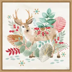 Snowy Critters III by Dina June Canvas Art Framed