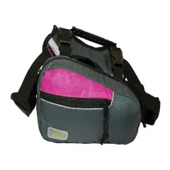 Fresh Pet 2 In 1 Dog Harness Trail Pack Fuchsia / Gray Large Pink