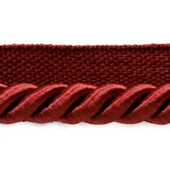 5 yards of Emmerson 1/4" Twisted Lip Cord Trim | 5 yard cut Cranberry