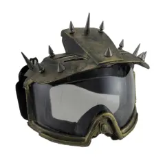 Spiked Metallic Steampunk Padded Motorcycle Goggles Adult Costume Mask