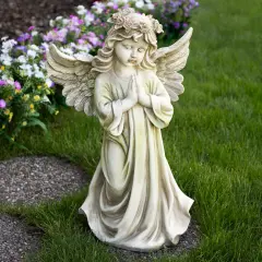 Northlight 27" Praying Angel Standing Outdoor Garden Statue Gray