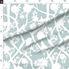 Various Fabrics by the Yard or Fat Quarter Floral Silhouette Tropical Retro Modern Botanical Boho Chic Coastal Garden Large Scale Custom Printed Fabric by Spoonflower