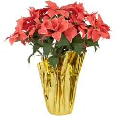 Northlight Artificial Christmas Poinsettia with Wrapped Base - 28" - Pink
