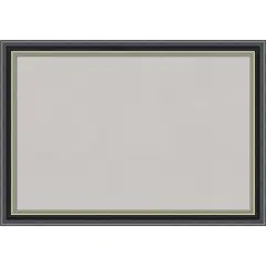Theo Black Silver Wood Framed Corkboard, Grey Cork