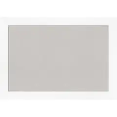 Cabinet White Narrow Framed Corkboard, Grey Cork