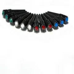 WE Games Black Metal Cribbage Pegs with Swarovski Austrian Crystals - Set of 12 -Red, Clear, Green, and Blue Crystals