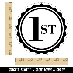 First 1st Place Circle Award Self-Inking Rubber Stamp for Stamping Crafting Planners Black