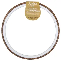 Anchor Faux Wood Round Embroidery Hoop 8"