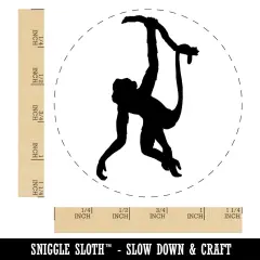 Monkey Hanging from Tree Solid Rubber Stamp for Stamping Crafting Planners
