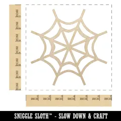 Spider Web Unfinished Wood Shape Piece Cutout for DIY Craft Projects