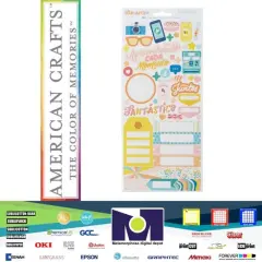 Obed Marshall - FANTASTICO COLLECTION - STICKER SHEET 6&rdquo;x12&rdquo; CARDSTOCK (102 PIECE) 34007833 by American Crafts