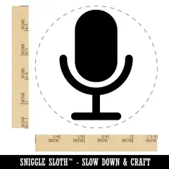 Podcast Broadcast Microphone Rubber Stamp for Stamping Crafting Planners